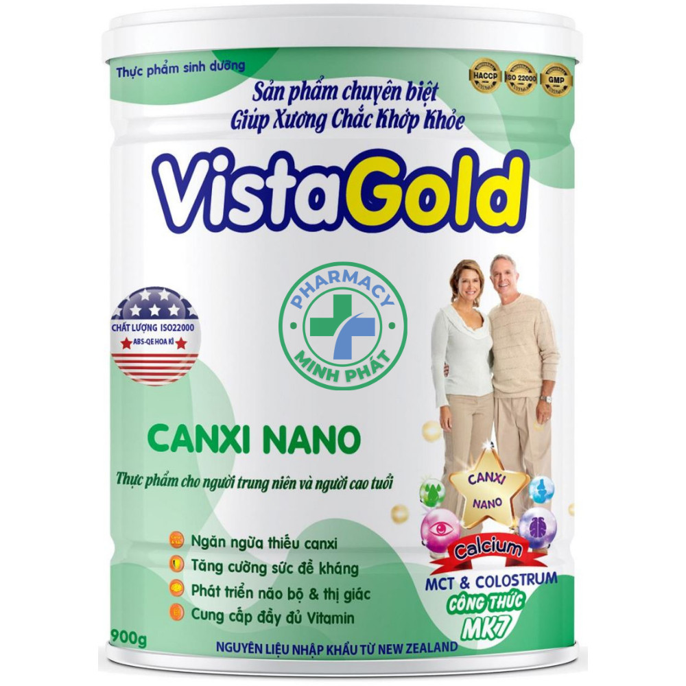 Sữa bột VISTAGOLD CANXI NANO chuyên biệt người thiếu CANXI 900g
